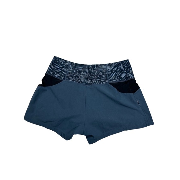 Mountain Hardwear Shorts Womens Medium Blue Lined Yoga Gym Running Outdoors - Picture 2 of 6